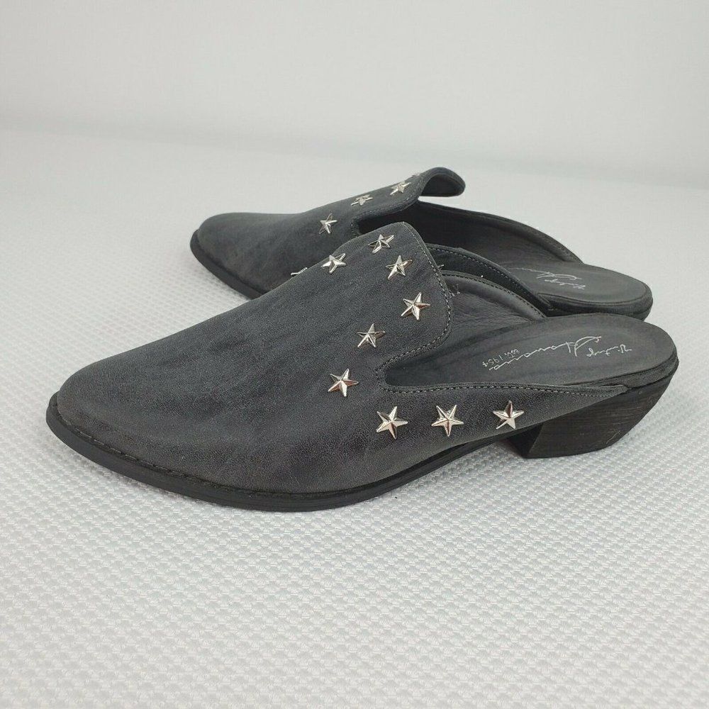 Vintage Havanas Audra Embellished Mules Shoes Gray